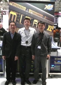 From L-R: Rightway Audio MD Danny Lau; Midas and Klark Teknik’s sales and marketing director David Cooper;  Rightway Audio’s sales manager Alan Wong