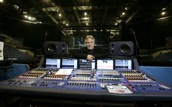 Gloria Estefan’s FOH engineer Mark Dowdle with the Midas XL8