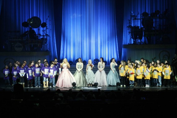 Celtic Woman performs with New York’s P.S. 22 Chorus at Radio City Music Hall, New York.