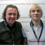 L-ACOUSTICS sales manager Peter Owen with Euroshow’s Denis Vasiliskov