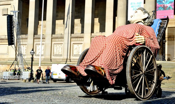 Grandma outside St George's Hall