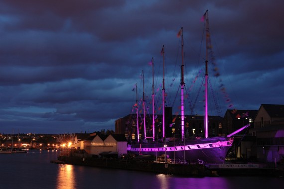 SS Great Britain turns Pink