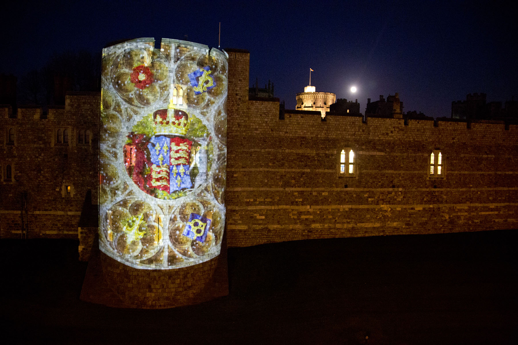 Projecting Christmas at Windsor Castle