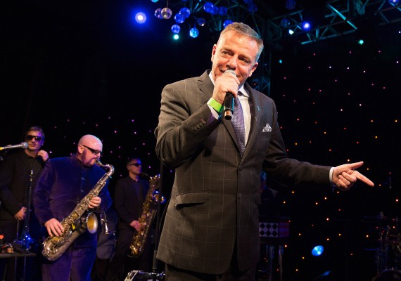 An Evening with Suggs & Friends in Aid of Pancreatic Cancer UK at the Emirates Stadium in North London on 13 March,2015.